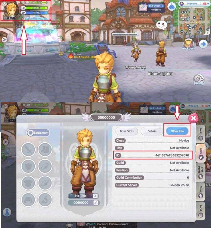 How to find Ragnarok X Next Generation Role ID