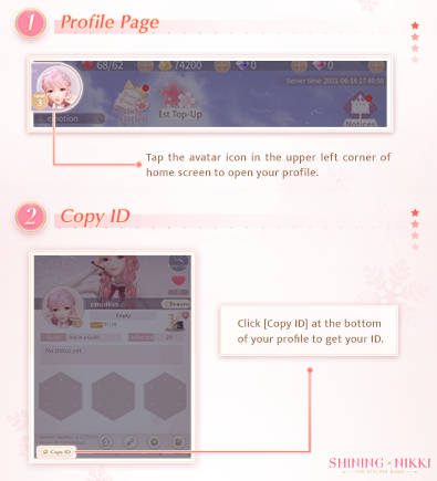 How to find Shining Nikki Player ID