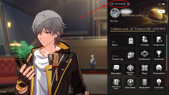 Honkai: Star Rail UID Location